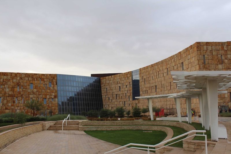 Modern school campus in Qatar — drone cleaning by SKYNA